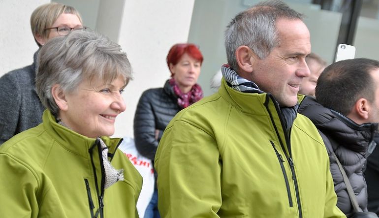 Superintendentialkuratorin Helli Thelesklaf und Senior Michael Guttner