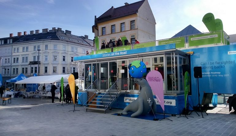 Truck Europäischer Stationenweg am Hans-Gasser-Platz Villach