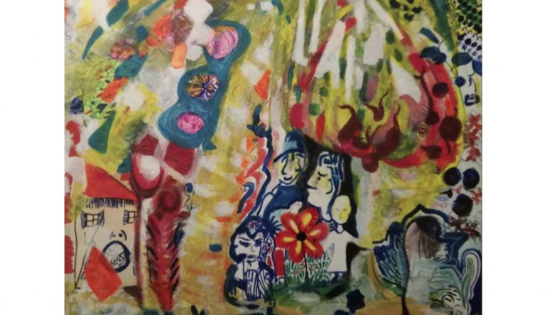 "Internationales Malen am Westbahnhof" Andrea Schwark