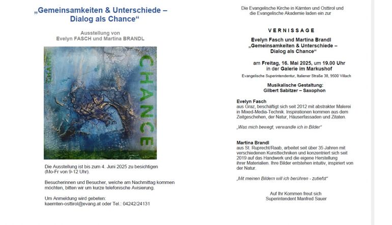 Bild 1: Vernissage “Gemeinsamkeiten & Unterschiede - Dialog als Chance”