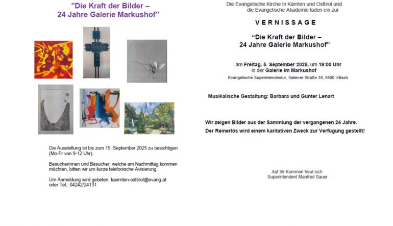 Bild 1: Finissage “Die Kraft der Bilder – 24 Jahre Galerie Markushof”