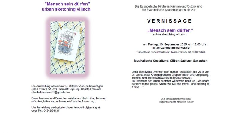 Bild 1: Vernissage “Mensch sein dürfen”