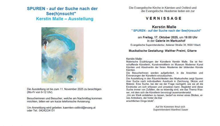 Bild 1: Vernissage - SPUREN - auf der Suche nach der See(h)nsucht”