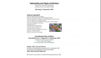 Tagesfahrt nach Illegio und Bordano