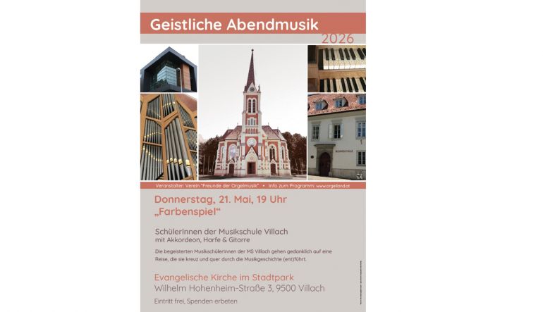 Bild 1: Geistliche Abendmusik “Farbenspiel”