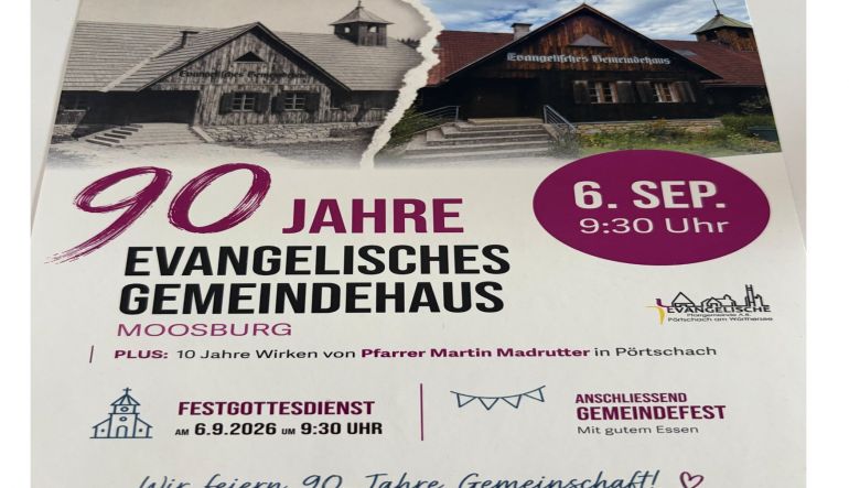 Bild 1: 90 Jahre Evangelisches Gemeindehaus Moosburg